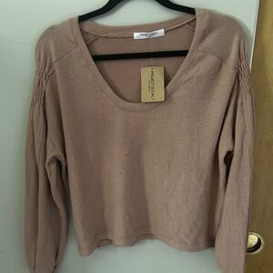 Project Social T Blush Pink Long Sleeve Sweater. Lightweight. Size Small.